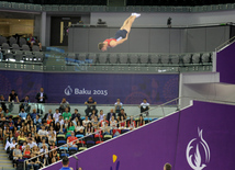 Bakı-2015 Avropa Oyunları çərçivəsində batut gimnastikası üzrə kişilər və qadınlar arasında təsnifat yarışları. Azərbaycan, 17 iyun 2015 